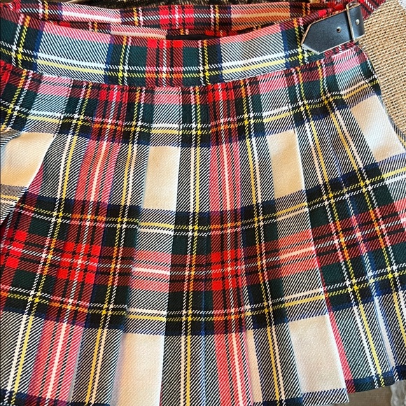 Kids Plaid Skirt - Red and Blue - Picture 2 of 4